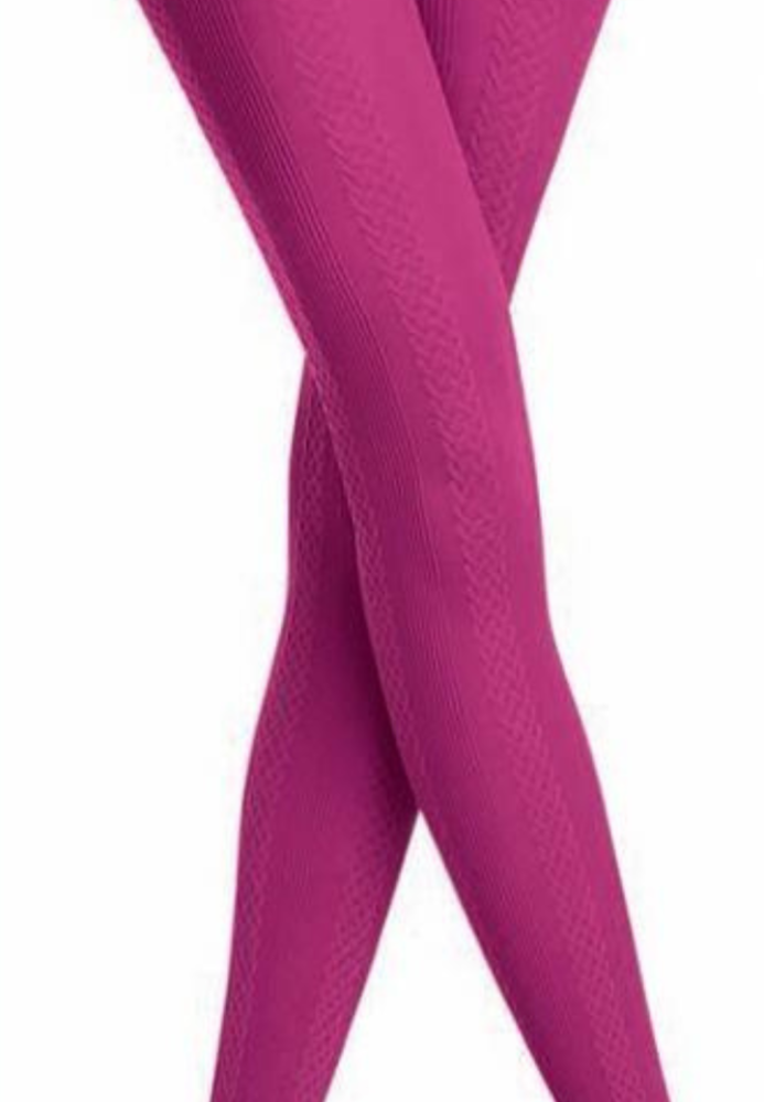 Dres damă Penti 60 DEN ,,Gilda''- cu model croșetat, Culoare magenta,Engros